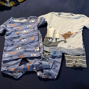 Two Sets Toddler Boys Pajamas - 5T